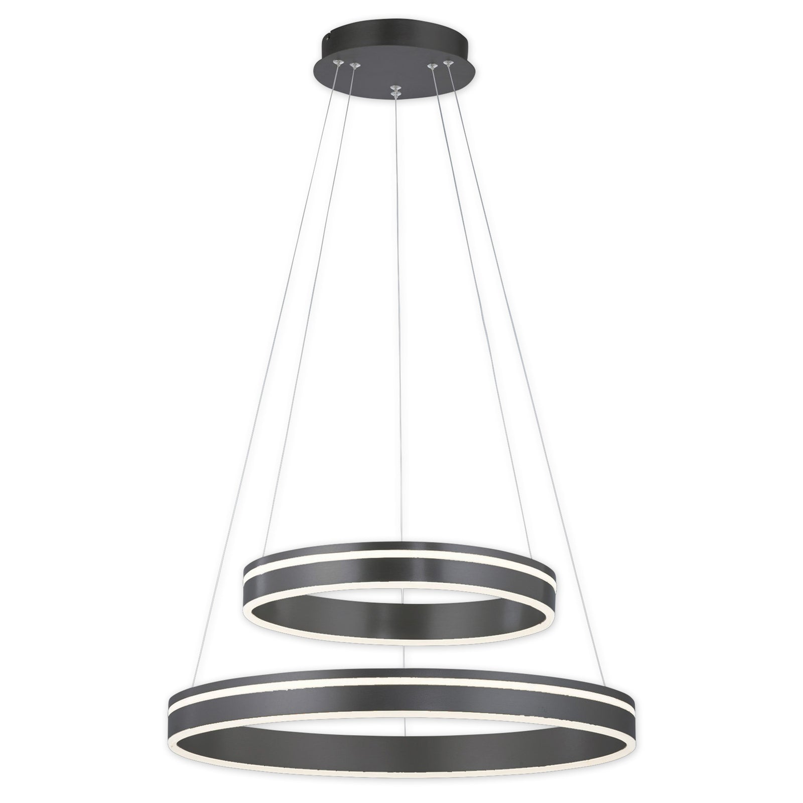 LED pendellampe Q-VITO 2-ringer dimbar antrasitt/hvit Zigbee bakside