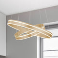 LED pendellampe Q-VITO 2 ringer messing CCT dimbar forfra