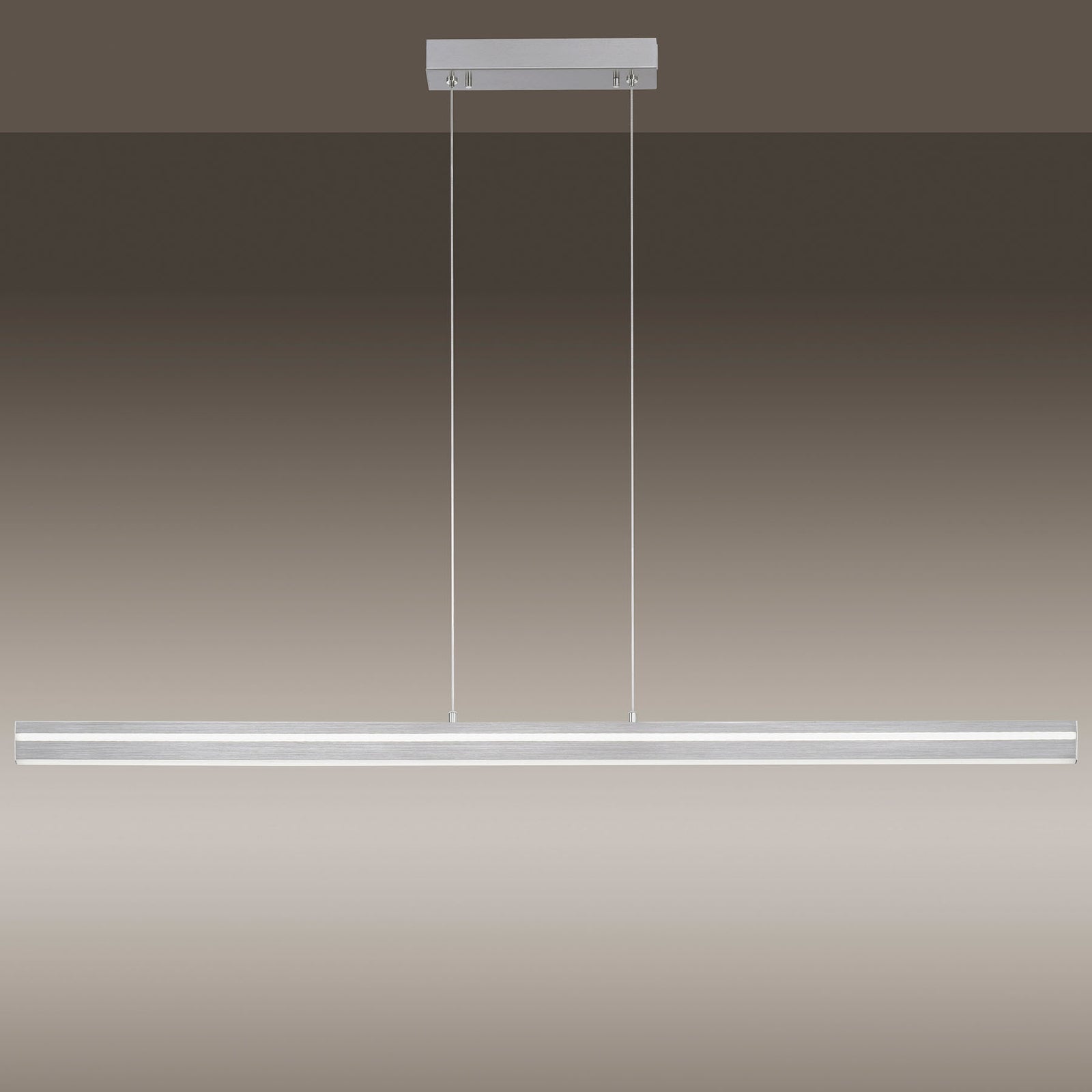 LED pendellampe Q-VITO bjelke 130 cm stål dimbar Zigbee montert i rom