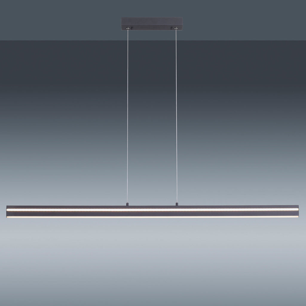LED pendellampe Q-VITO bjelke dimbar antrasitt 130 cm Zigbee nærbilde LED-lys