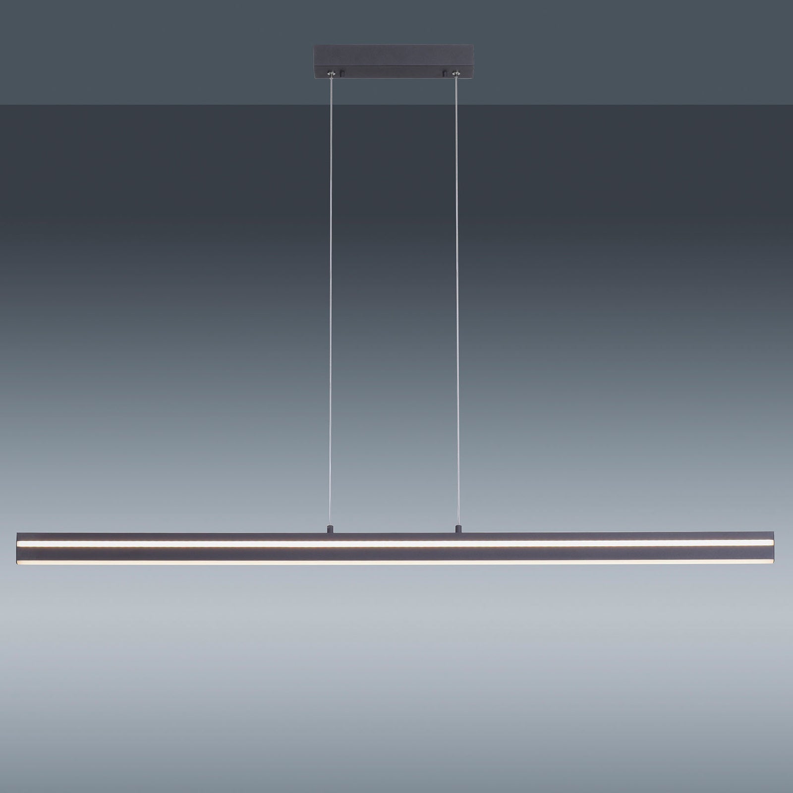 LED pendellampe Q-VITO bjelke dimbar antrasitt 130 cm Zigbee nærbilde LED-lys