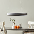 LED pendellampe Q-VITO ring dimbar antrasitt forfra