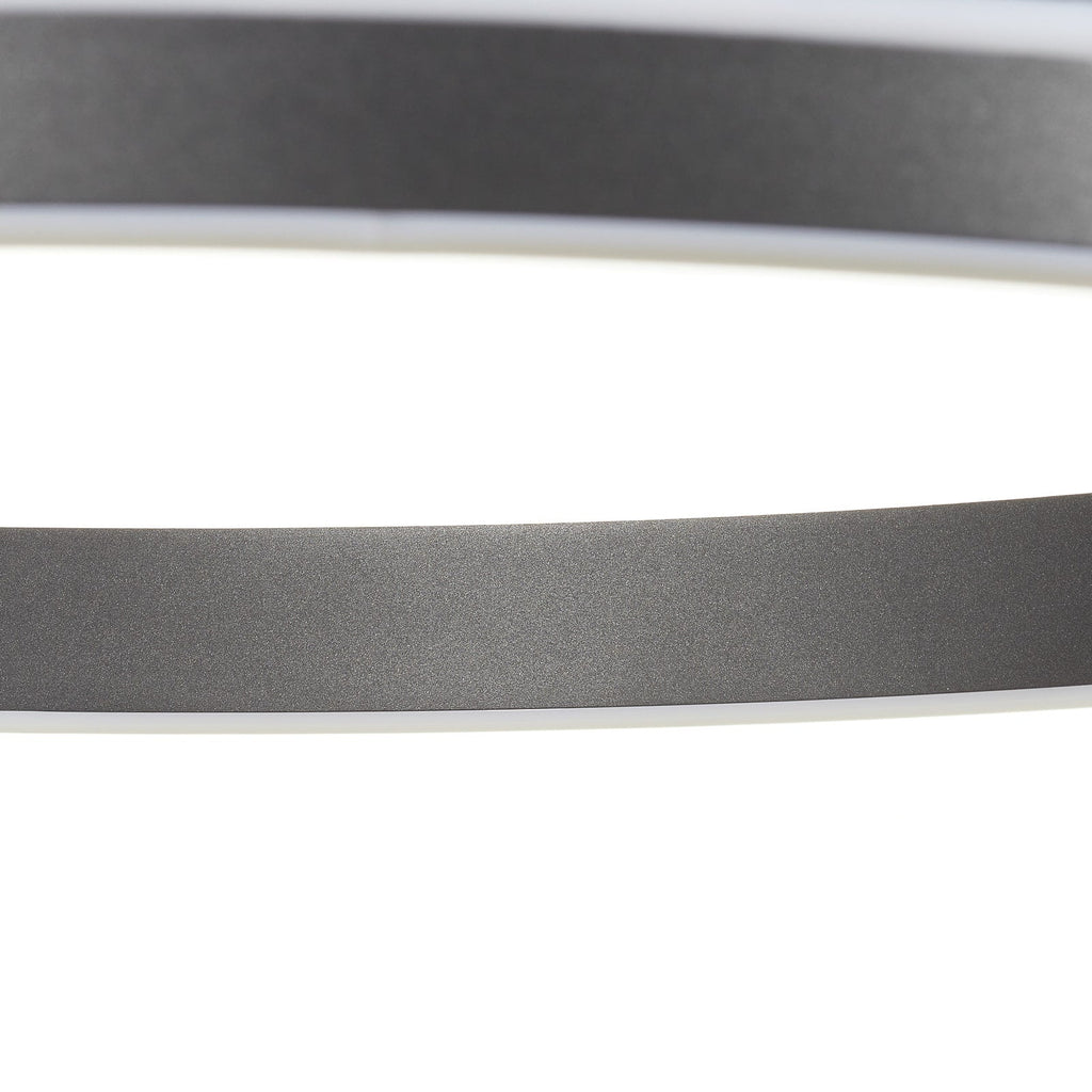 LED pendellampe Q-VITO ring dimbar antrasitt nærbilde metallring