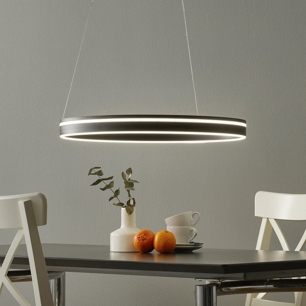 LED pendellampe Q-VITO ring dimbar antrasitt oversikt