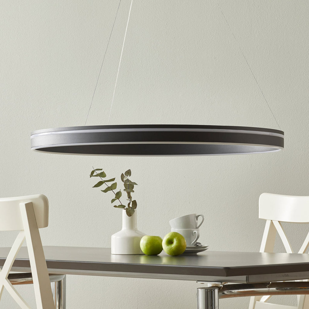 LED pendellampe Q-VITO ring dimbar antrasitt bakside