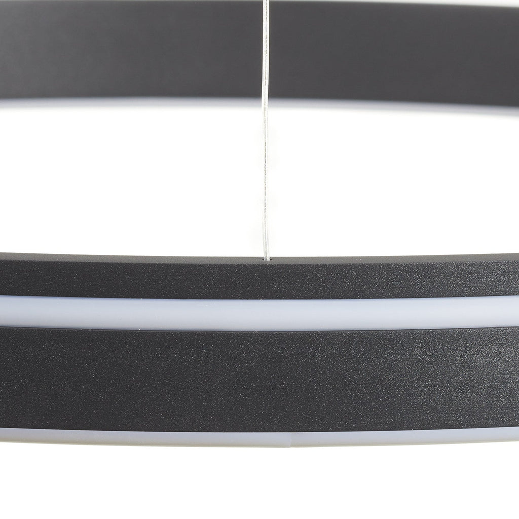 LED pendellampe Q-VITO ring dimbar antrasitt med fjernkontroll