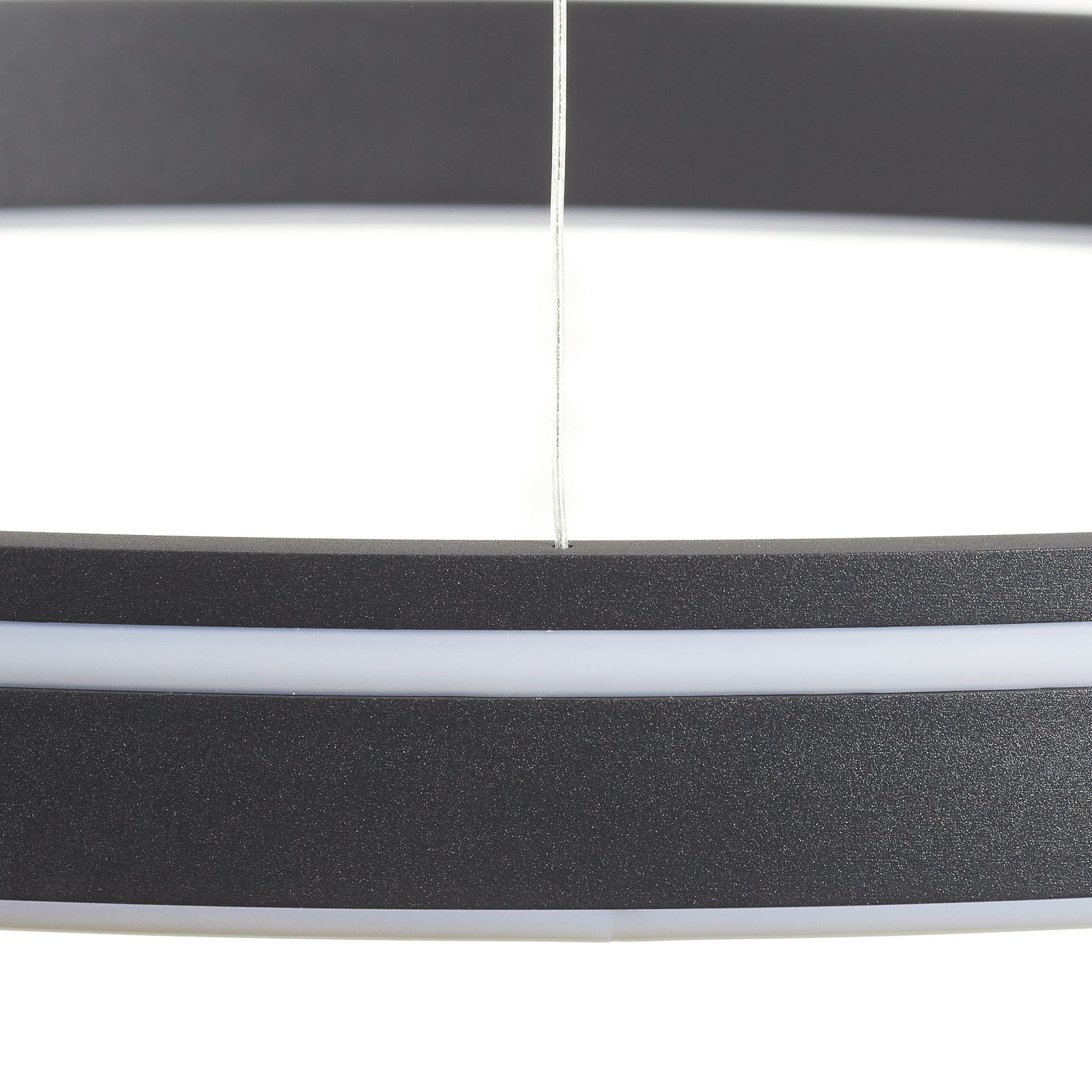 LED pendellampe Q-VITO ring dimbar antrasitt med fjernkontroll