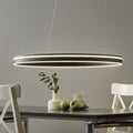 LED pendellampe Q-VITO ring dimbar antrasitt forfra