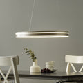 LED pendellampe Q-VITO ring dimbar stål Ø59 cm Zigbee forfra