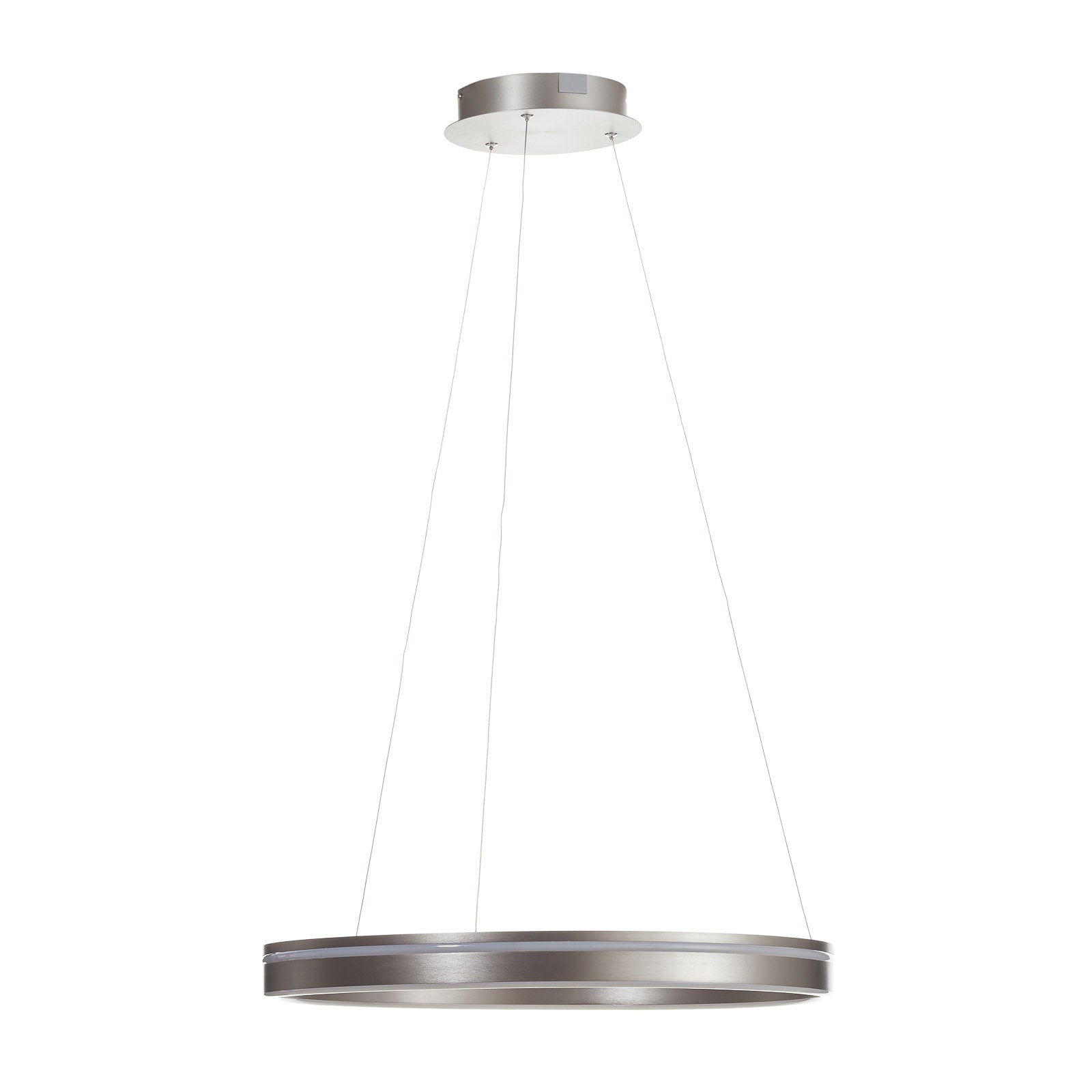 LED pendellampe Q-VITO ring dimbar stål Ø59 cm Zigbee detalj