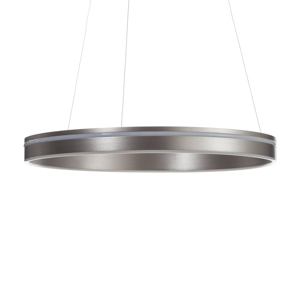 LED pendellampe Q-VITO ring dimbar stål Ø59 cm Zigbee montert