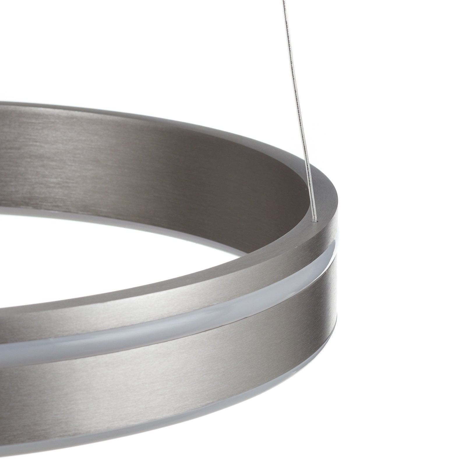 LED pendellampe Q-VITO ring dimbar stål Ø59 cm Zigbee nærbilde