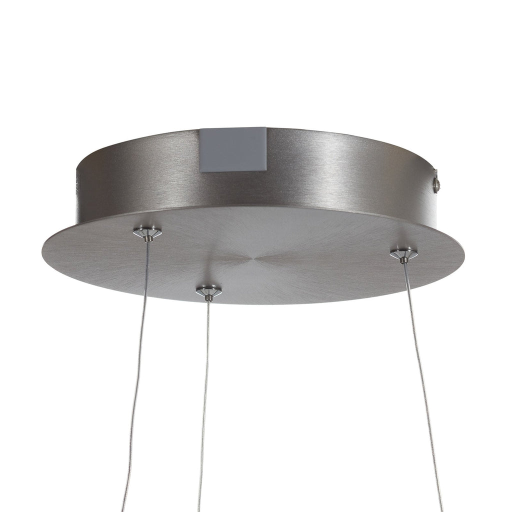 LED pendellampe Q-VITO ring dimbar stål Ø59 cm Zigbee stemmekontroll