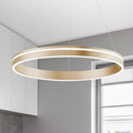 LED pendellampe Q-VITO ring matt messing forfra
