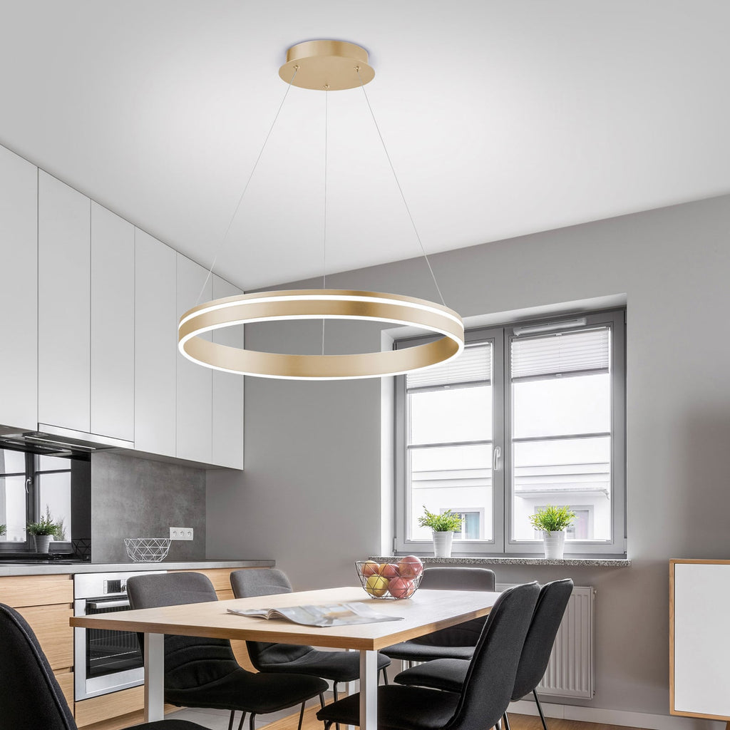 LED pendellampe Q-VITO ring matt messing bakside