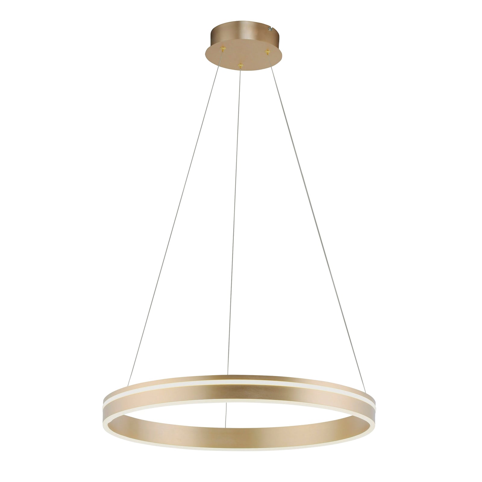 LED pendellampe Q-VITO ring matt messing dimmerfunksjon