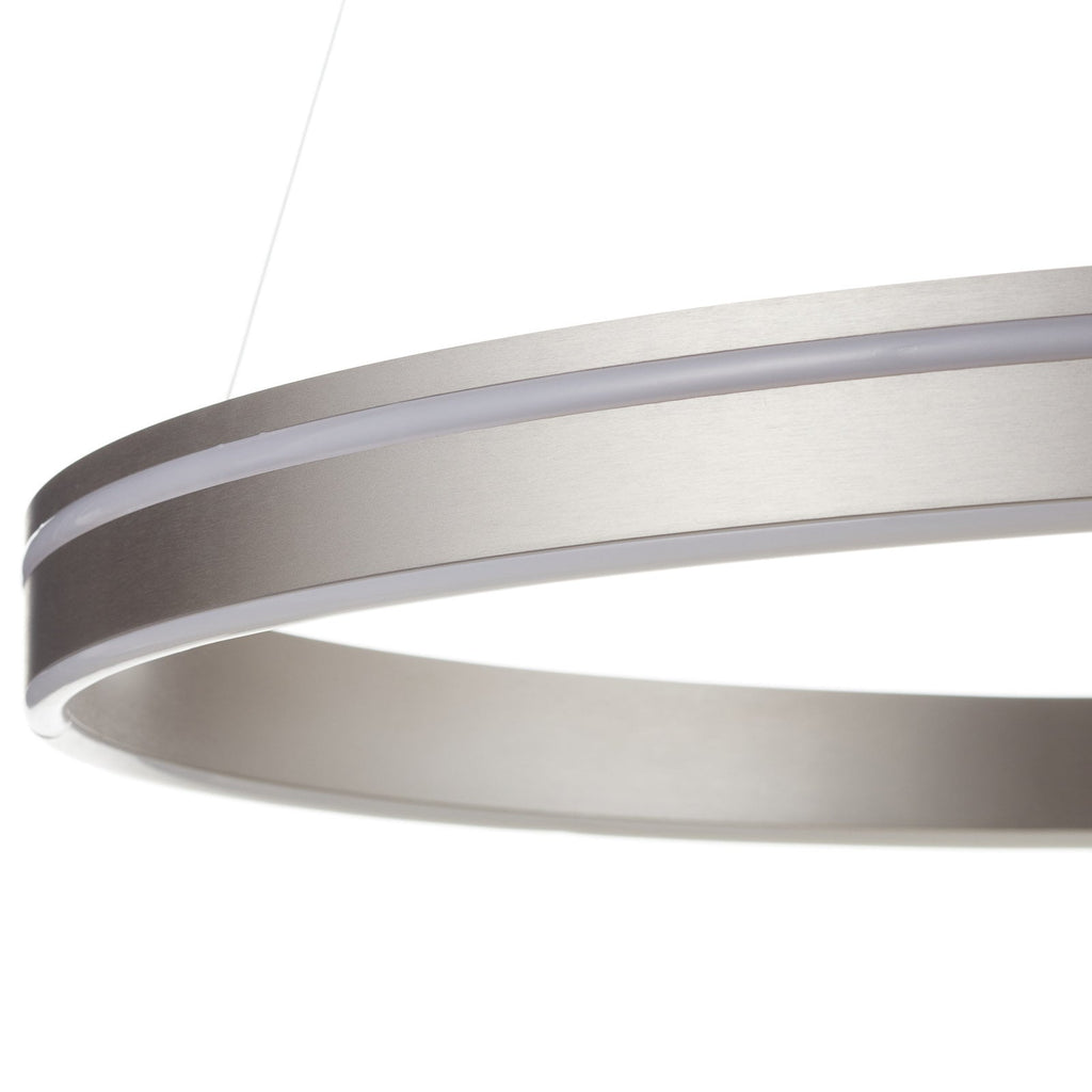 Detaljbilde av LED pendellampe Q-VITO ringform stål