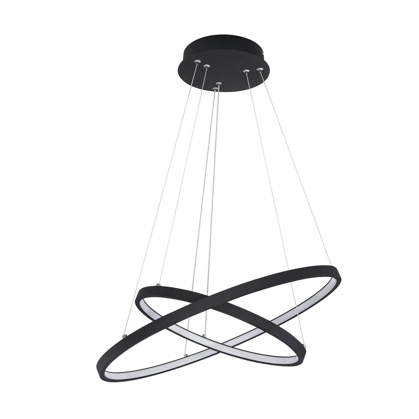 Detaljbilde av LED pendellampe Ralph 2-lys dimbar svart