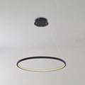 LED pendellampe Ralph rund svart jern Ø60 cm forfra