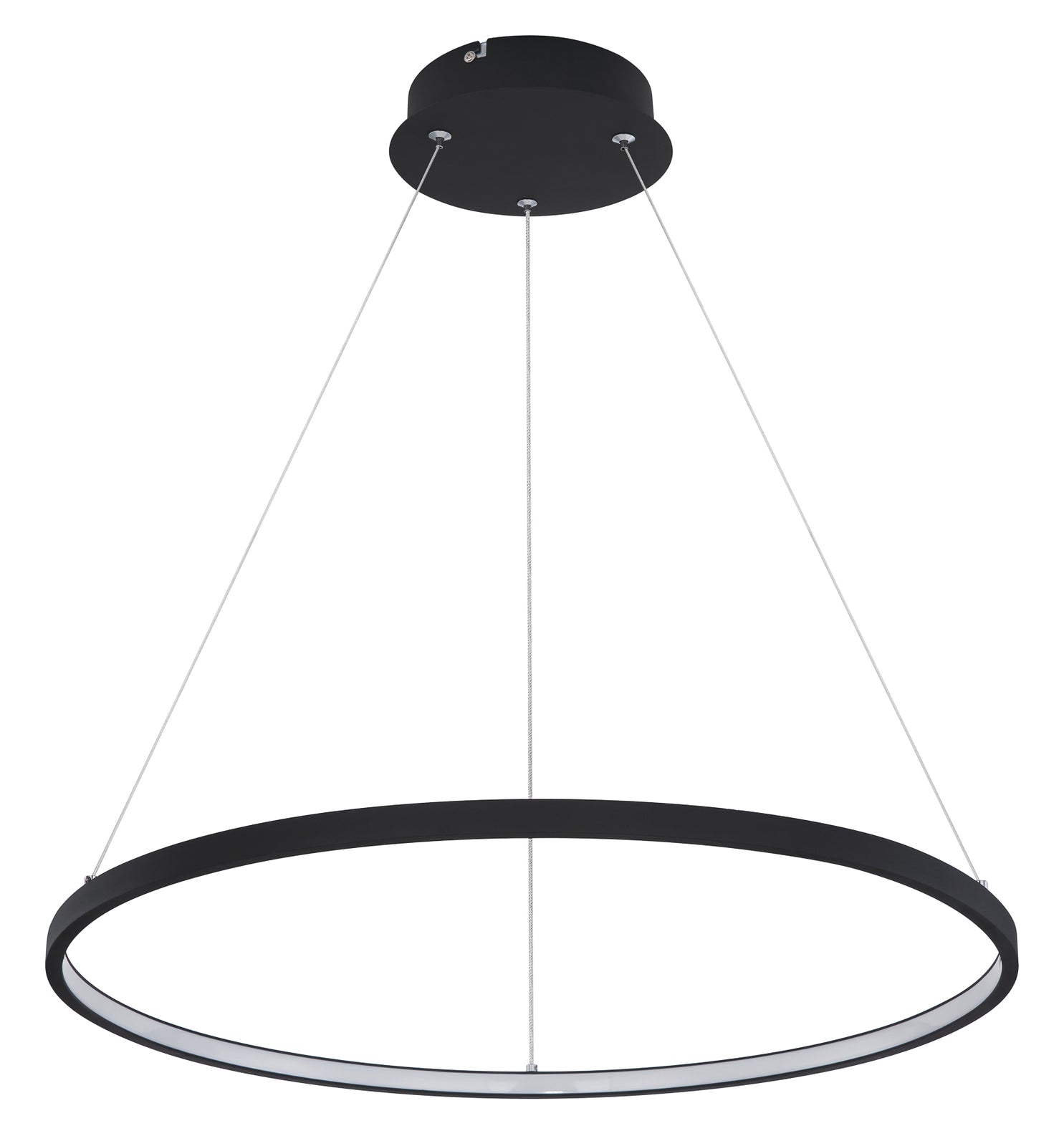 LED pendellampe Ralph rund svart jern Ø60 cm detalj