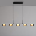 LED pendellampe Rika 5-lys røykglass dimbar 119 cm forfra