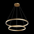 LED pendellampe Rim 2 ringer messing Ø80 cm 4000K forfra