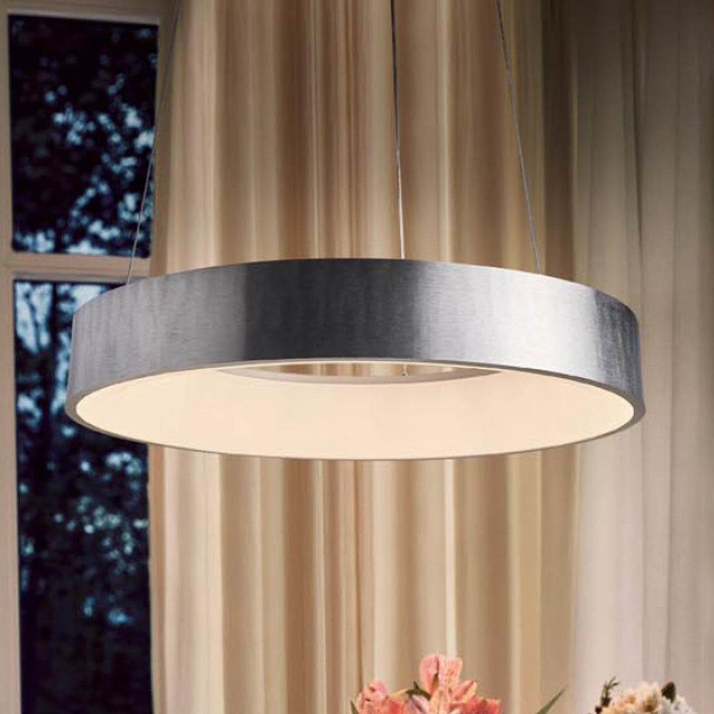 LED pendellampe ring aluminium dimbar Ø45 cm CCT WiFi - LEDVANCE SMART+ forfra