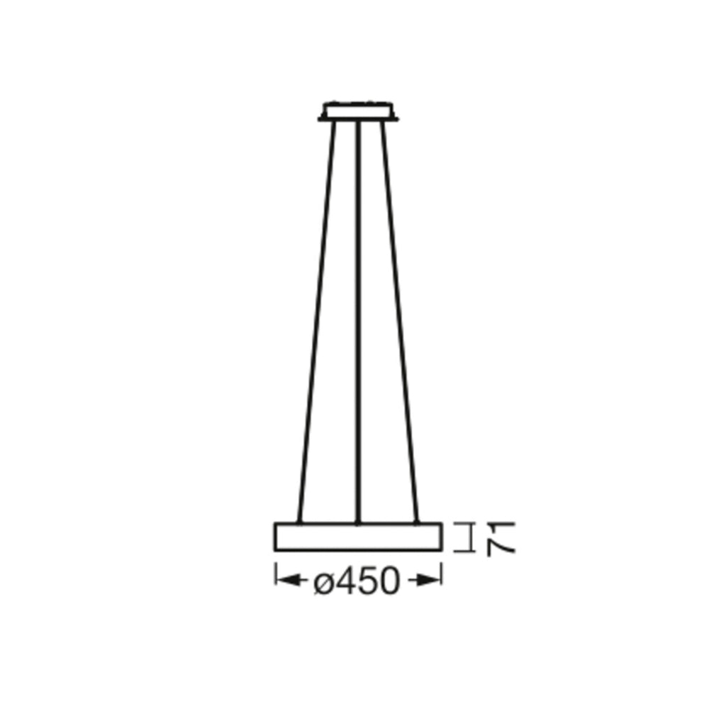 LED pendellampe ring aluminium dimbar Ø45 cm CCT WiFi - LEDVANCE SMART+ med stemmestyring