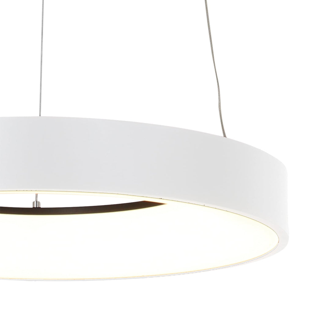 LED pendellampe Ringlede dimbar hvit Ø48 cm 40W nærbilde av lampe