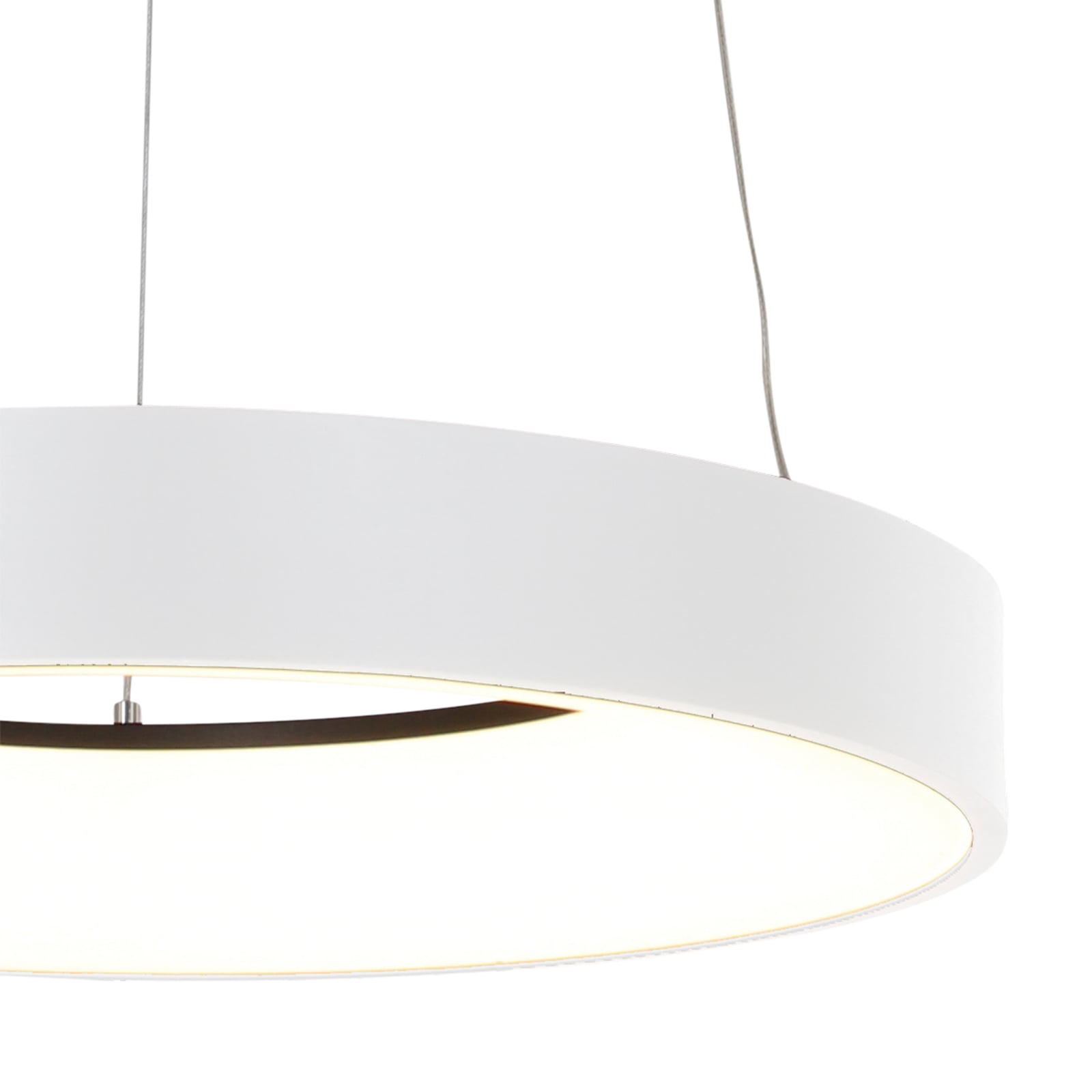 LED pendellampe Ringlede dimbar hvit Ø48 cm 40W nærbilde av lampe
