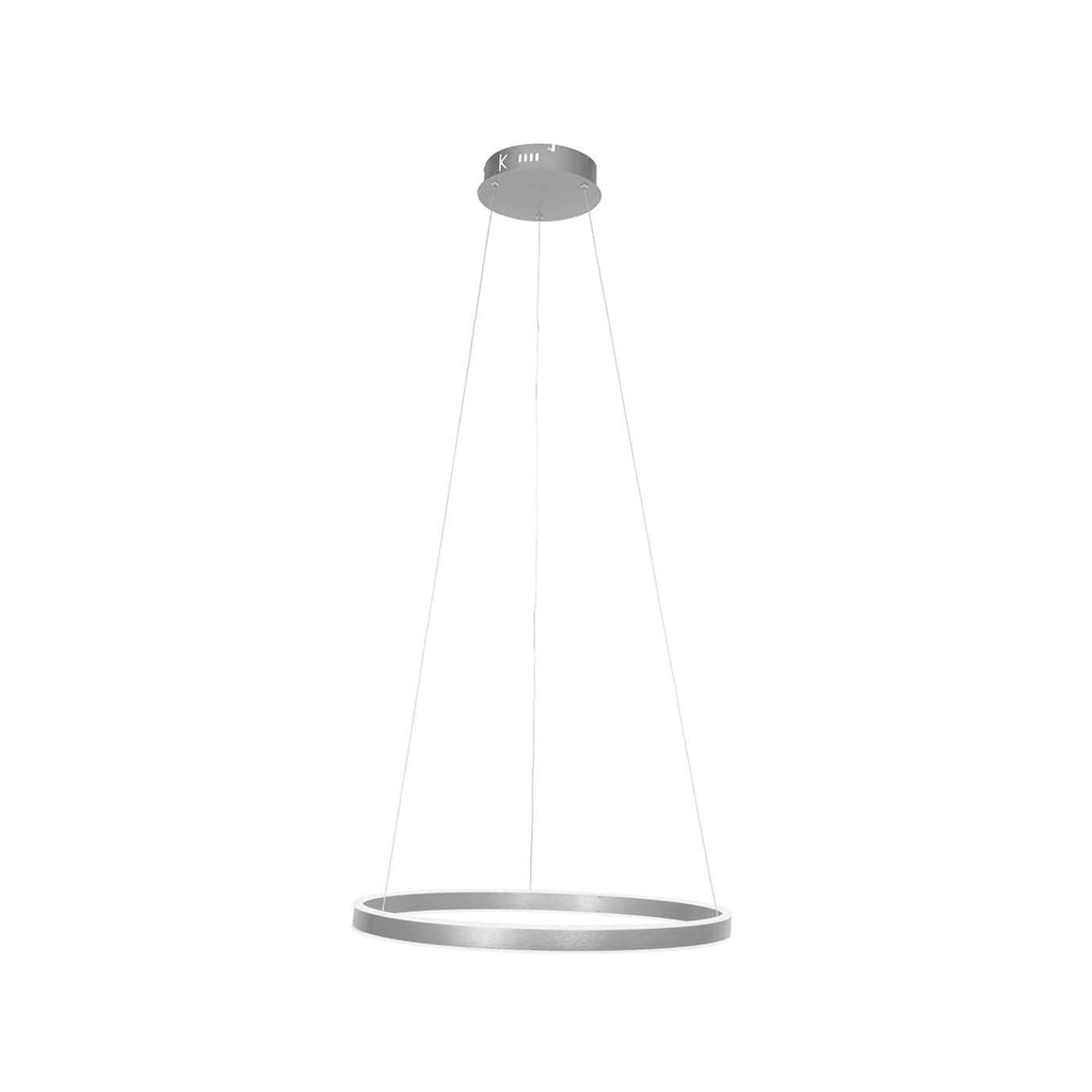 LED pendellampe Ringlux opp/ned Ø60 cm dimbar stål forfra