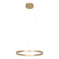 LED pendellampe Ringlux opp/ned gull Ø60 cm dimbar forfra