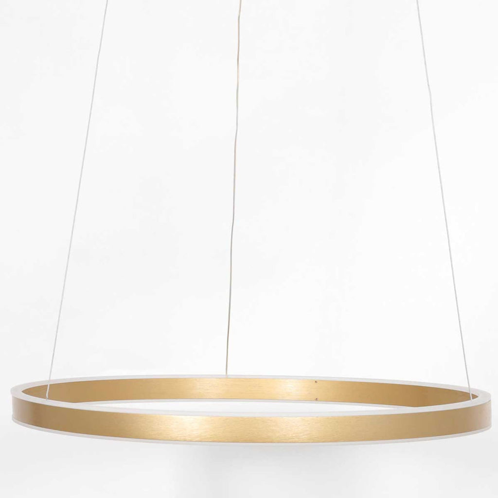 LED pendellampe Ringlux opp/ned gull Ø60 cm dimbar bakside