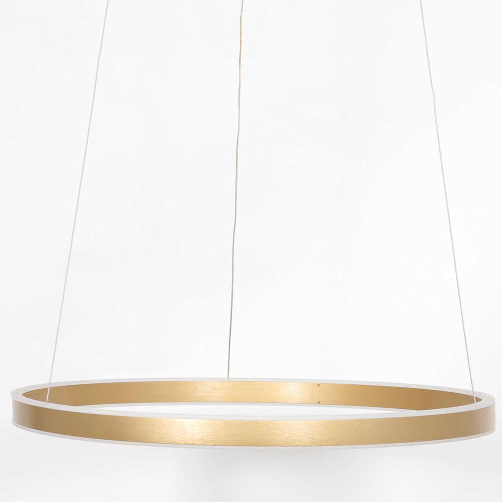 LED pendellampe Ringlux opp/ned gull Ø60 cm dimbar bakside