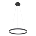 LED pendellampe Ringlux opp og ned dimbar svart Ø60 cm 42W forfra
