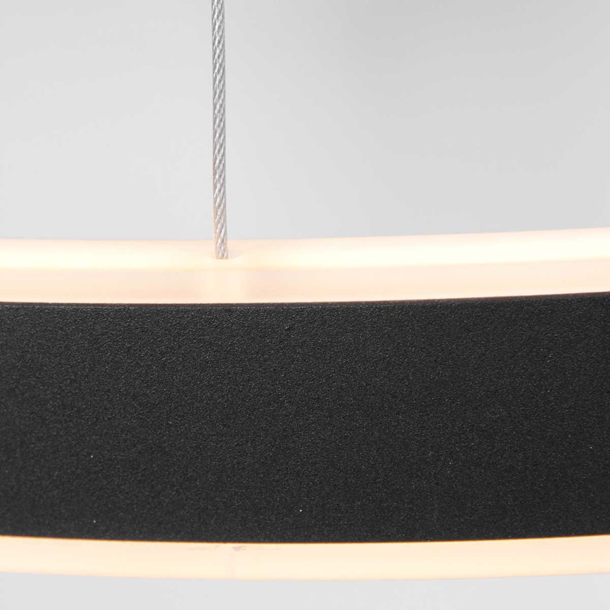 LED pendellampe Ringlux opp og ned dimbar svart Ø60 cm 42W montert