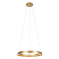 LED pendellampe Ringlux ring dimbar gullfarget Ø60 cm forfra