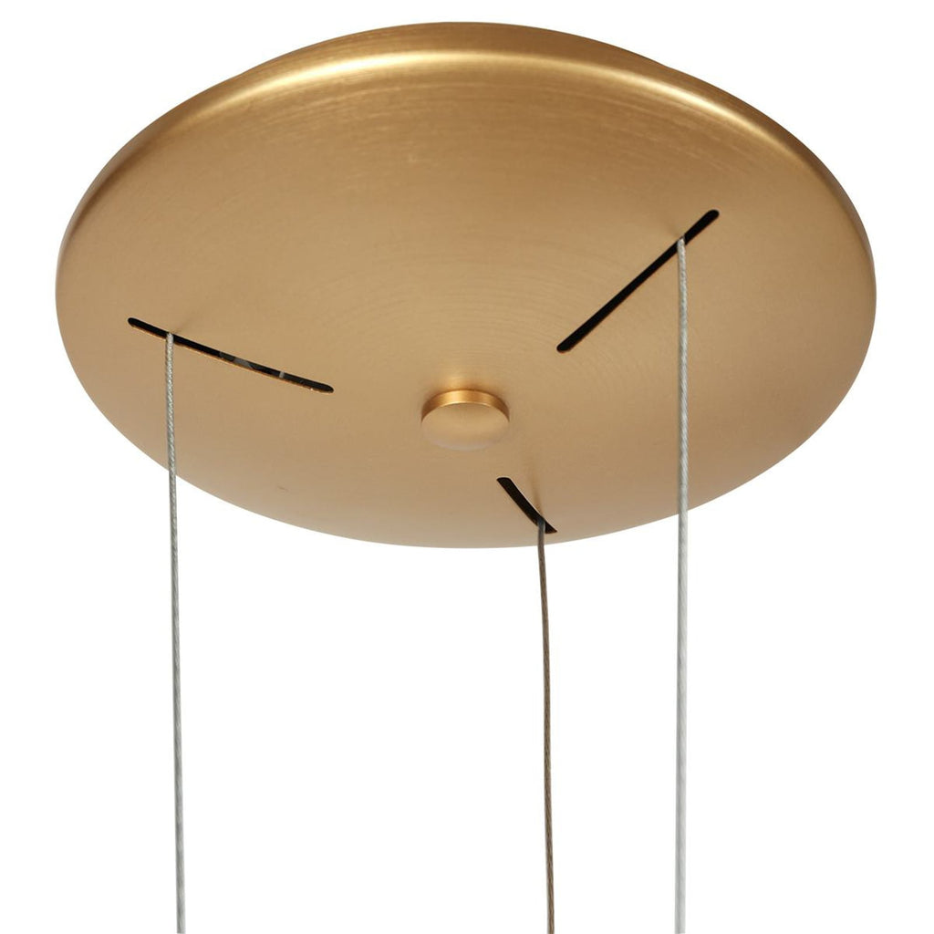 LED pendellampe Ringlux ring dimbar gullfarget Ø60 cm justerbar høyde