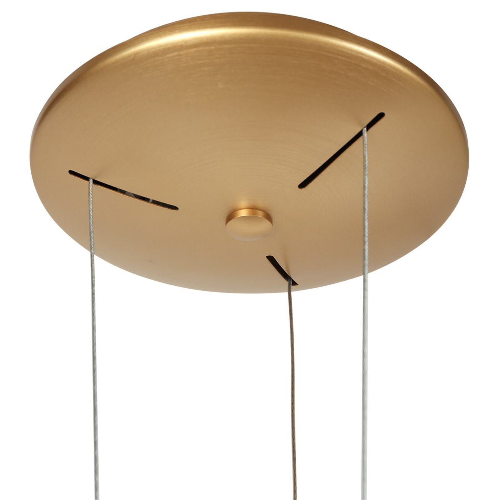 LED pendellampe Ringlux ring dimbar gullfarget Ø60 cm justerbar høyde
