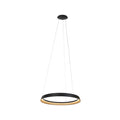 LED pendellampe Ringlux svart metall forfra