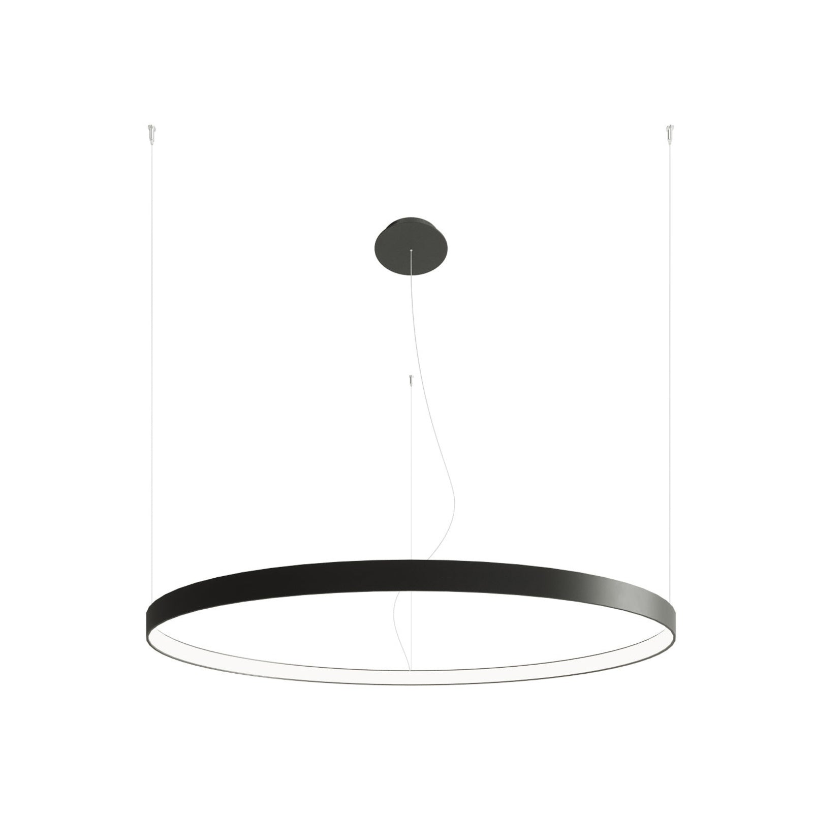 LED pendellampe Rio 110 Ø110 cm 70W 4000K svart forfra