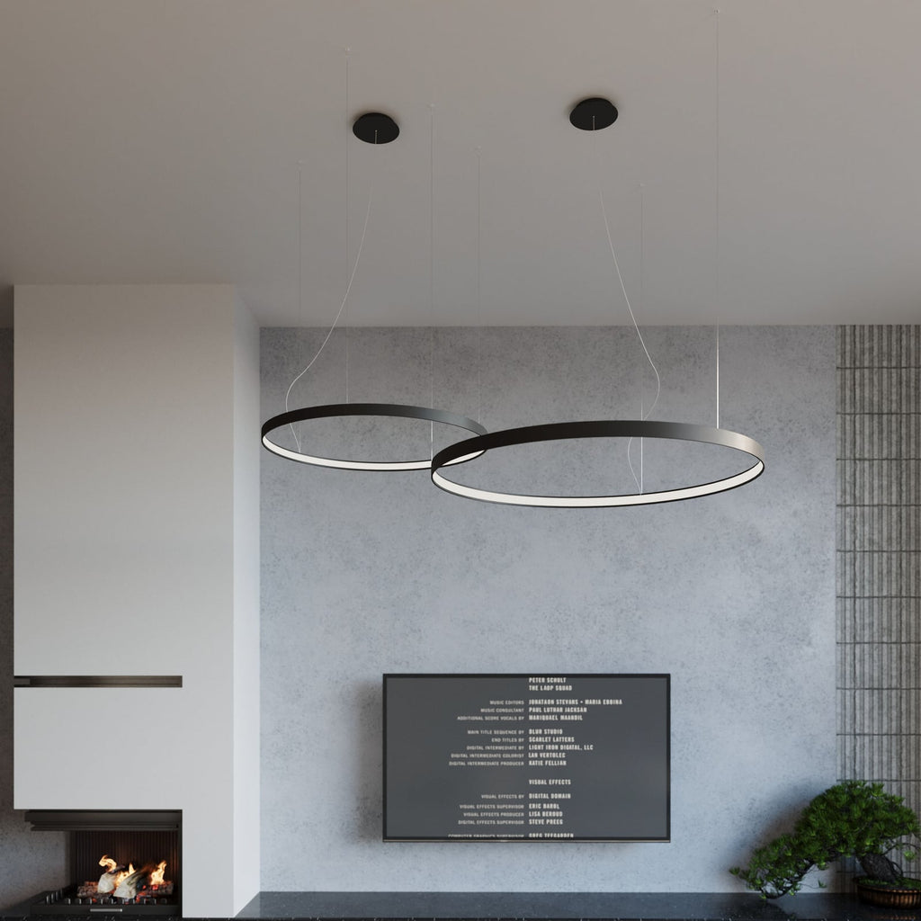 LED pendellampe Rio 110 Ø110 cm 70W 4000K svart bakside