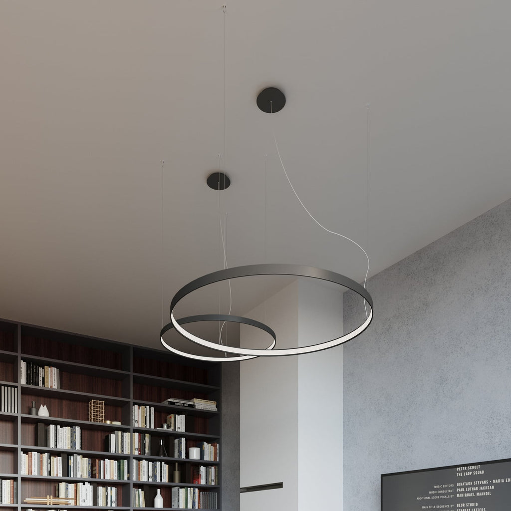 Detalj av LED pendellampe Rio 110 Ø110 cm 70W 4000K svart