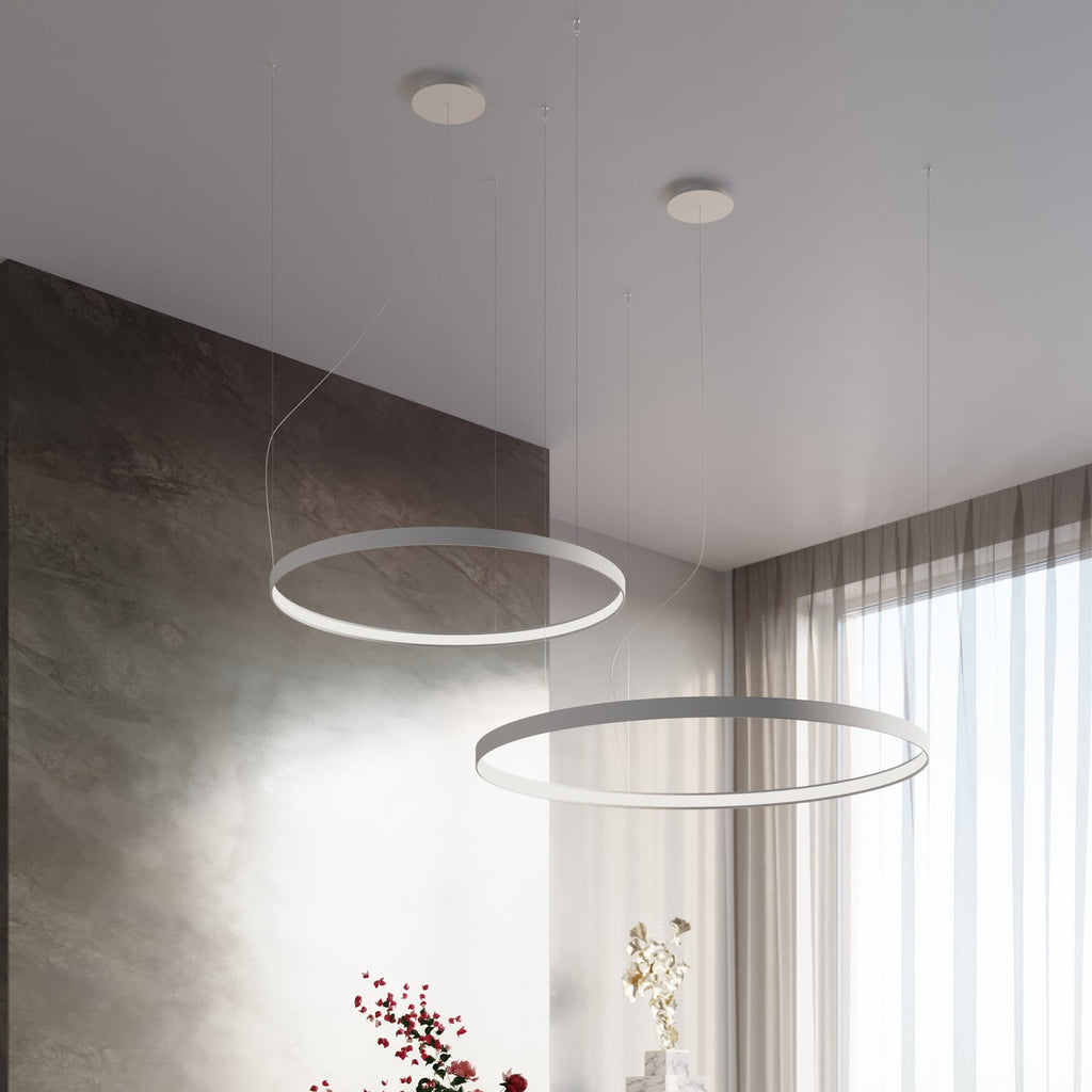 LED pendellampe Rio 78 hvit aluminium bakside