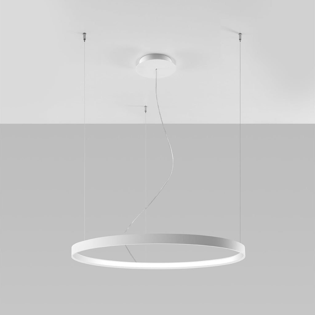 LED pendellampe Rio 78 hvit aluminium oppheng