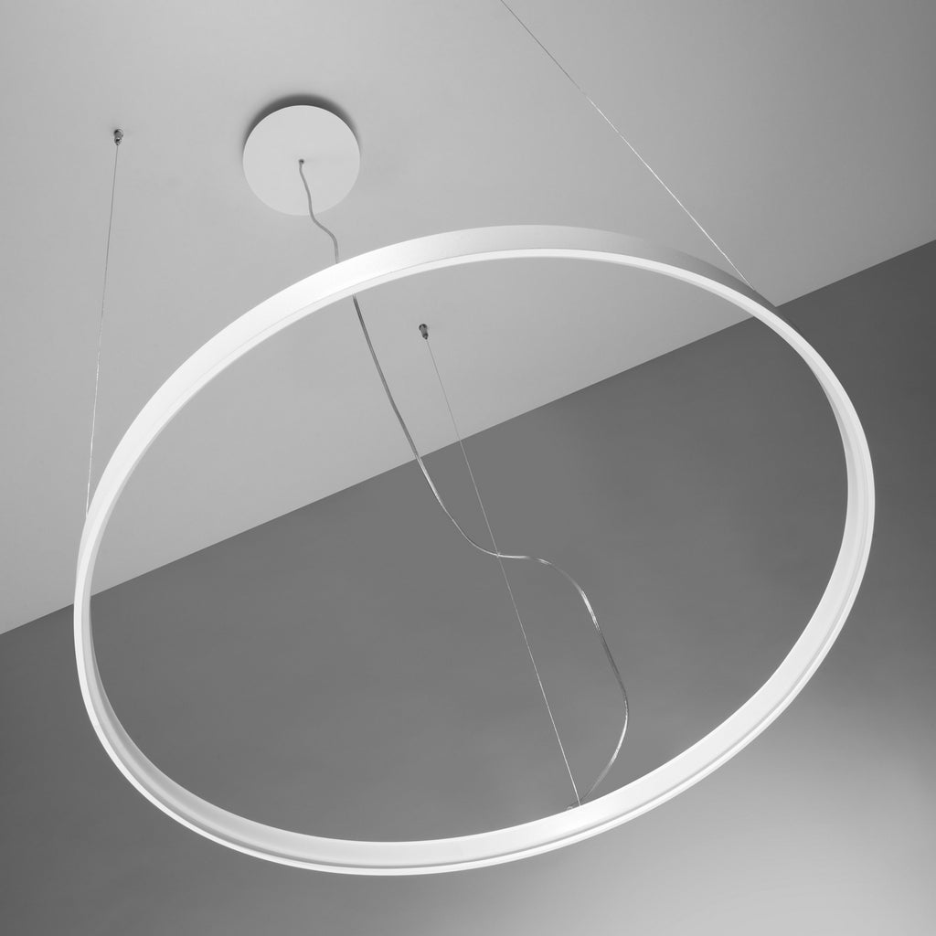 LED pendellampe Rio 78 hvit aluminium lyseffekt