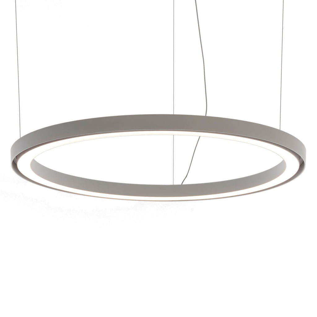 LED pendellampe Ripple ringformet hvit Ø90 cm forfra