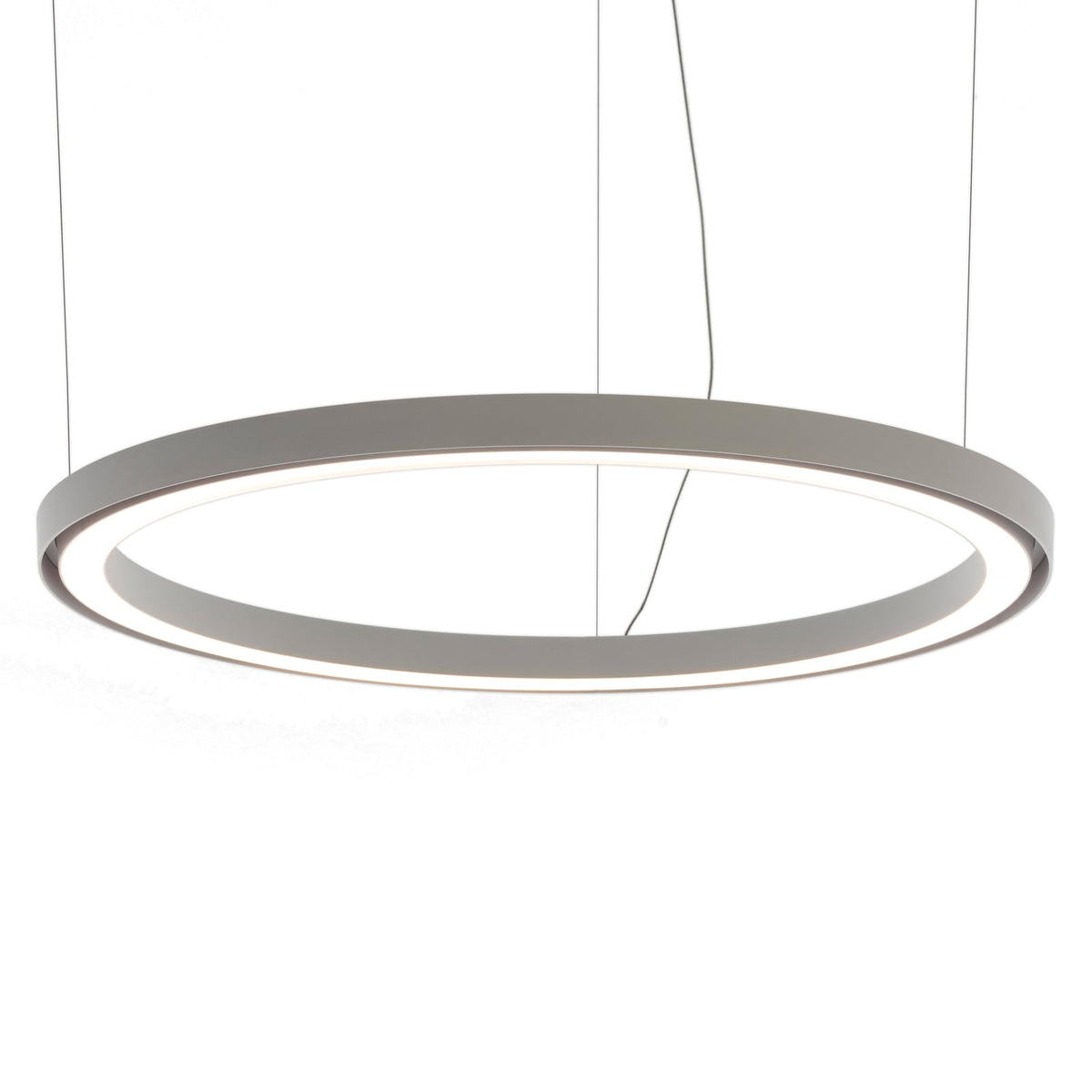 LED pendellampe Ripple ringformet hvit Ø90 cm forfra