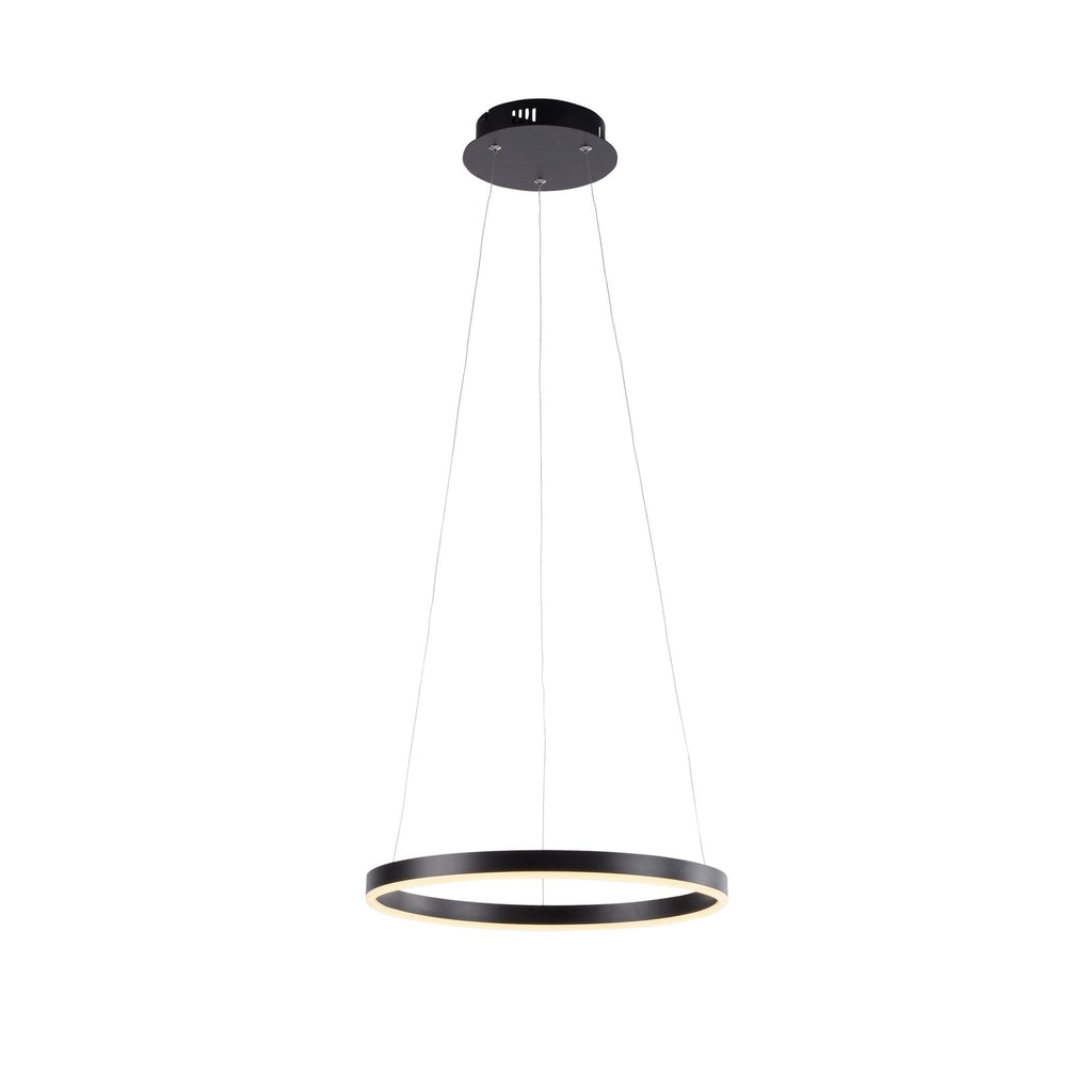 LED pendellampe Ritus dimbar antrasitt Ø39 cm forfra