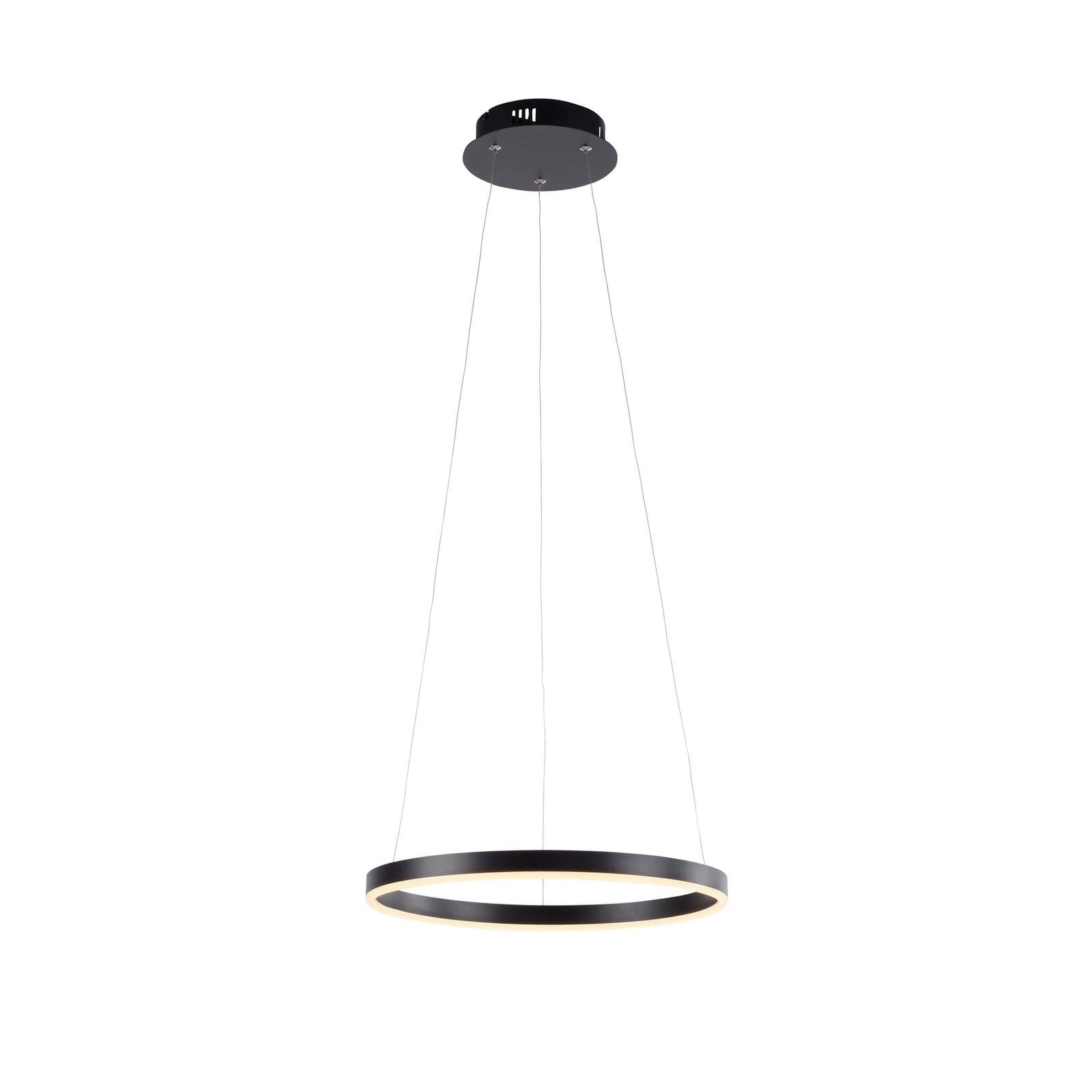 LED pendellampe Ritus dimbar antrasitt Ø39 cm forfra